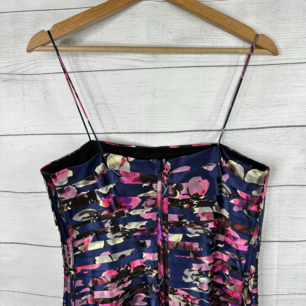 JS Collections Womens size 12 Floral Layered Knee Length Cocktail Formal Dress - Picture 5 of 9